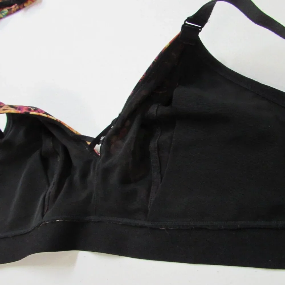 Torrid Curve Buxy Bralette Floral Leopard 36DD NWOT